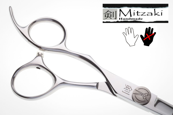 Im Angebot: Linkshandschere MITZAKI-SHIDISHI ,eine Schere für alle Schnitttechniken, fester Fingerhaken,  HOHLSCHLIFF , perfekte Sliceschere